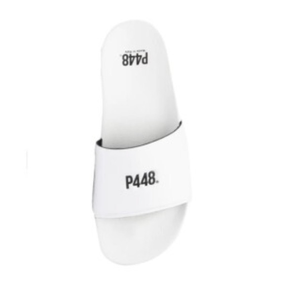 P448 Classic White Slide Sandals